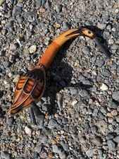 Small Carved and Painted Gourd Bird Sculpture, Likely Peruvian