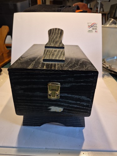 Vintage oak shoe - vintage, box