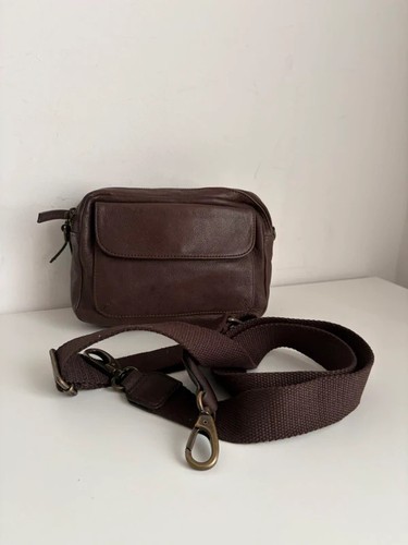 Fatface brown leather satchel