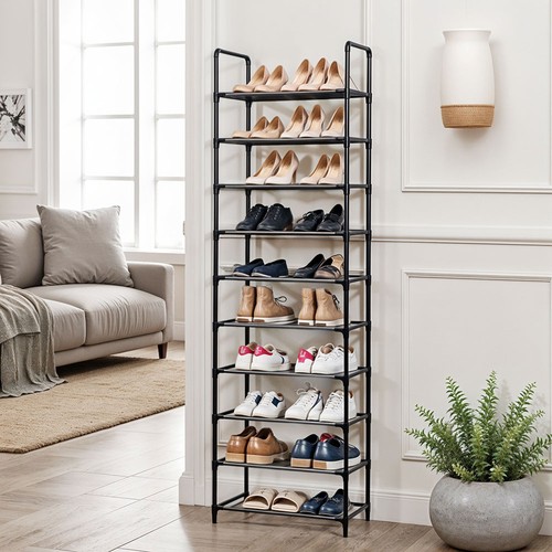10tier narrow shoe - shoe, rack
