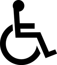 Disabled Logo Wheelchair Car
