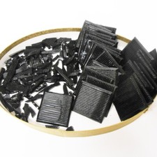 Black Glass tiles 5 x 5 cm for mosaic Job lot 27 in total with off cuts.