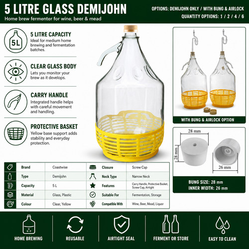 Demijohn brewing bottle home - brewing,