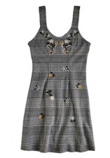 TOPSHOP Plaid Mini Pinafore