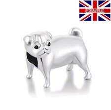 925 Silver Pug Dog Pet Puppy