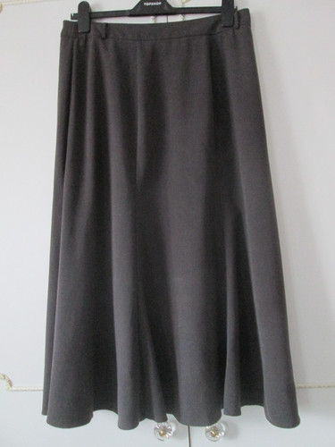 Dark grey flared - grey, midi