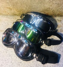 Aviation Biker Goggles Steampunk Dieselpunk Vintage Retro Cyber Diesel Gothic.