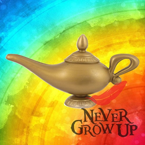 Gold magic lamp 23cm - 23cm, arabian