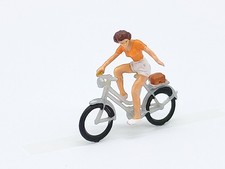 Preiser Figure Cyclist Lady On