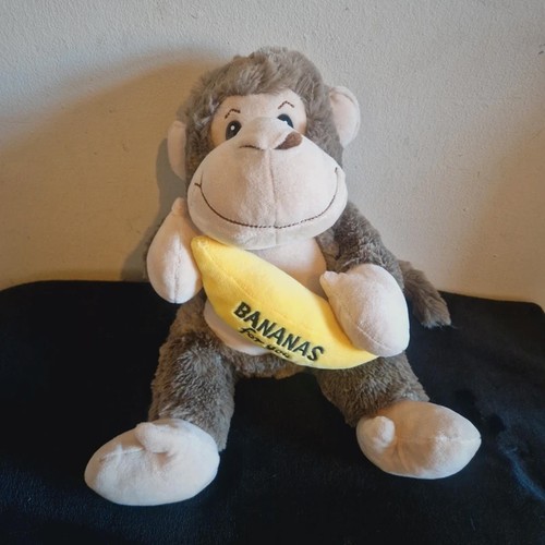 Monkey plush toy with banana - monkey,