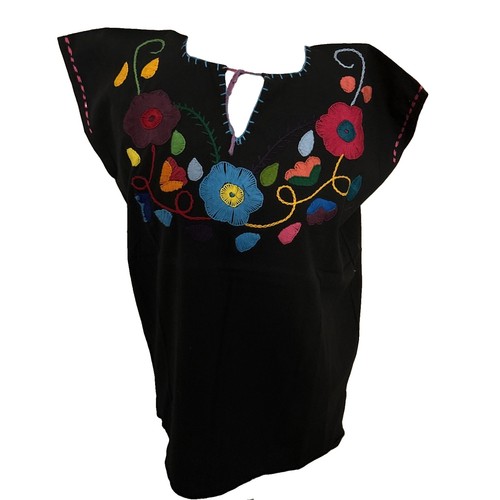 Embroidered black mexican - embroidered,