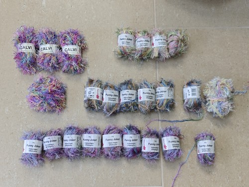 Joblot rainbow eyelash yarn - rainbow,
