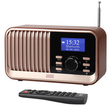Portable DAB+ Radio Rechargeable DAB FM Bluetooth Alarm Clock - August MB450