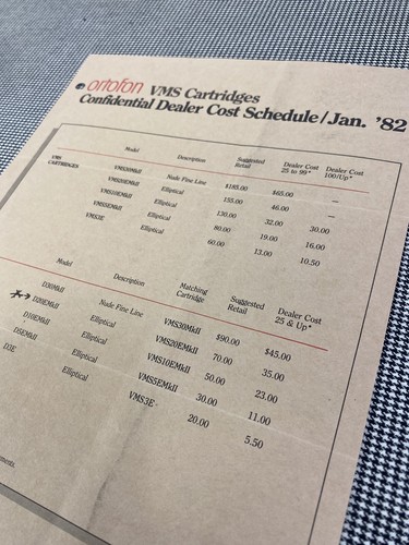 Ortofon vms cartridges - cartridges, dealer