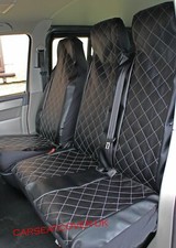 For PEUGEOT BOXER Heavy Duty Luxury MAJESTIC Leather Look Van Seat Covers 2+1