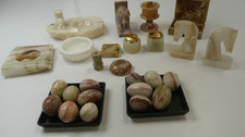 Bundle of Onyx Marble Ornaments | Eggs, Lights Figurines #234