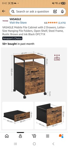 Bnib vasagle filing cabinet - _vasagle,