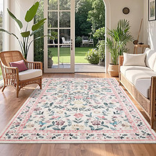 Floral Area Rug Machine