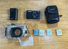 Canon PowerShot S120 with Waterproof Housing Case + 4 Batteries Excellent! VGC
