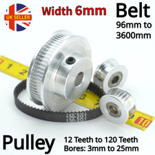 GT2 6mm Timing Belt Tooth Idler Drive Pulley 12 16 20 30 32 36 40 48 60 80 100