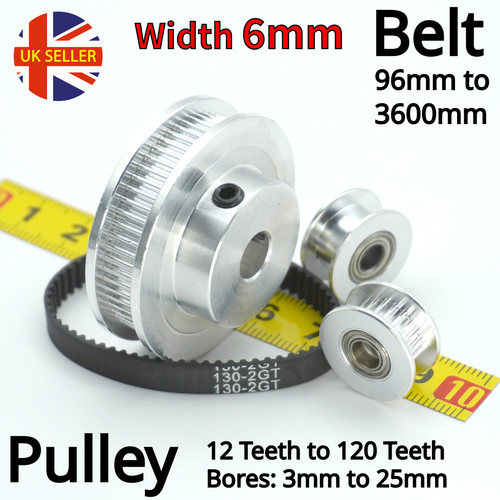 Gt2 6mm timing belt tooth - 6mm,