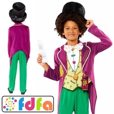 Amscan Official Roald Dahl Willy Wonka Classic Kids Childs Fancy Dress Costume