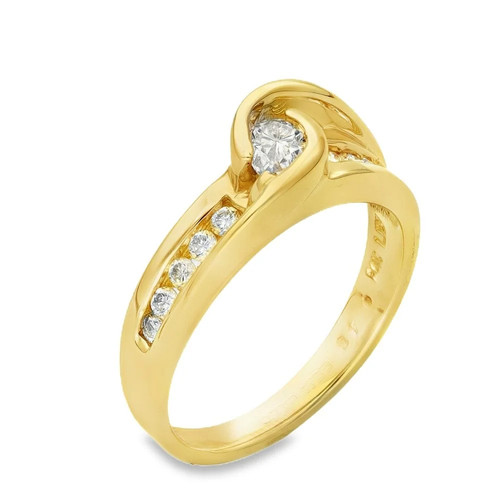 14ct yellow gold - 14ct, diamond