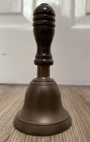 Vintage small brass hand bell - small,