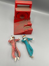 Vintage 1973 Ideal Stunt Cycle Launcher + 2 Stunt Rider Figures Evel Knievel