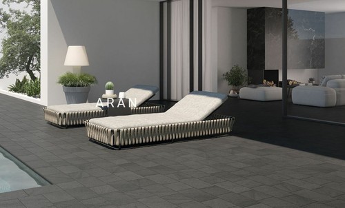 Natural black porcelain block - porcelain,