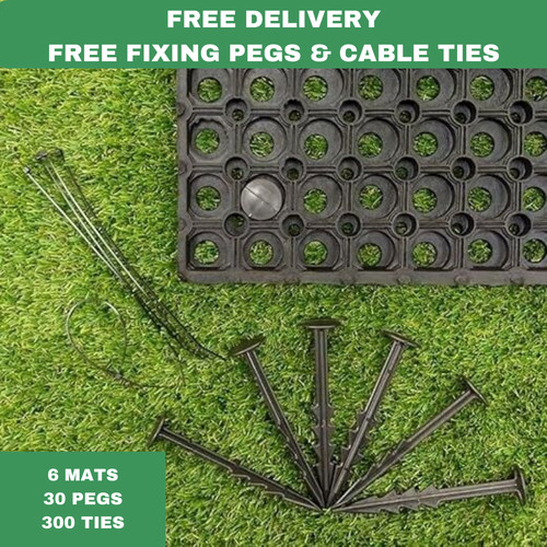 Rubber grass mats 23mm - rubber,