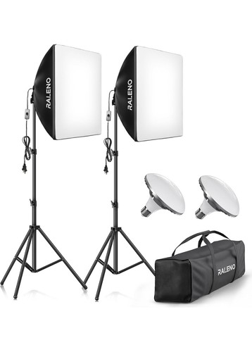 Raleno softbox lighting kit 2 - kit,,