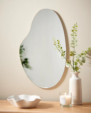 Clear Large Pebble Shape Glass Mirror-Wall Mirror- Home Décor- Xmas Gift present