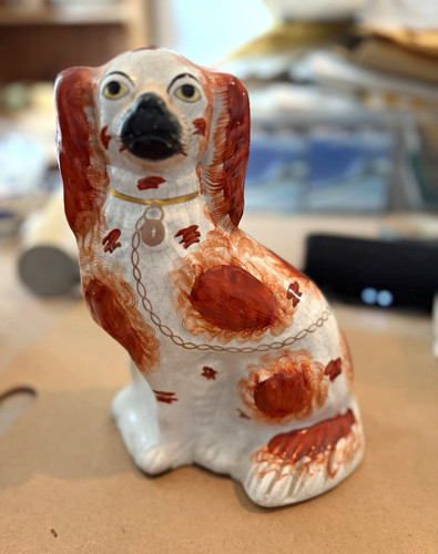Ceramic spaniel style dog - spaniel-style,
