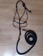 NATURAL HORSEMANSHIP DD HALTER & BE SAFE ROPE BLACK FULL