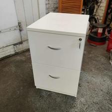 2 Drawers Filing Cabinet Office File Storage Drawer Wooden Cupboard Heavy Duty