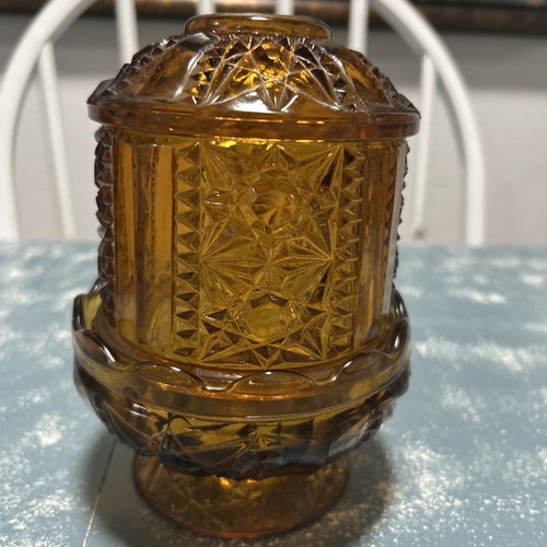 Indiana glass golden amber - glass,