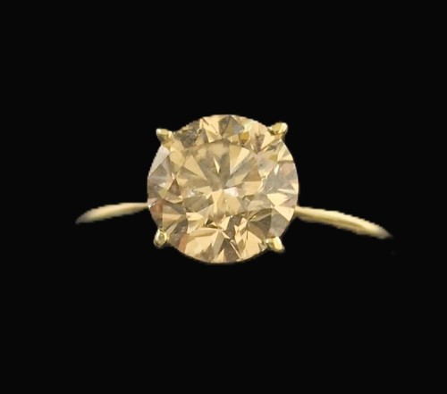 Yellow gold ring with - yellow,