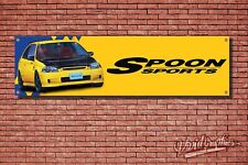Spoon Sports Honda JDM PVC Garage / Workshop Wall Banner / Poster Civic Integra