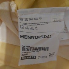RARE 4 x Ikea Henriksdal checked yellow dining chair covers Good condition RARE