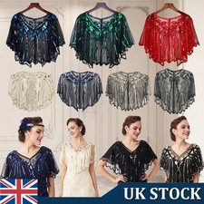 Vintage Gold Sequin Shawl Wrap