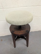 Victorian Inlaid Rosewood Rise & Fall Piano Stool