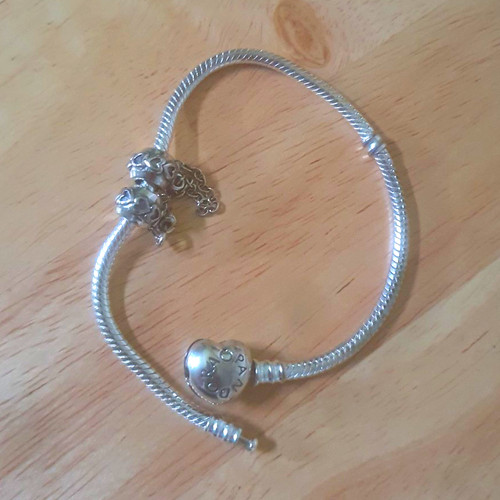 Pandora silver tone snake - silver,