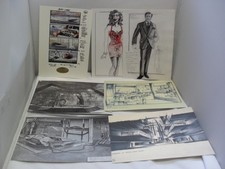 James Bond Authentic Collection A4 Storyboard and bundle of A4 print drawings