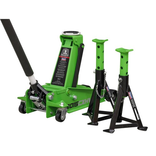 Sealey trolley jack with super - trolley,