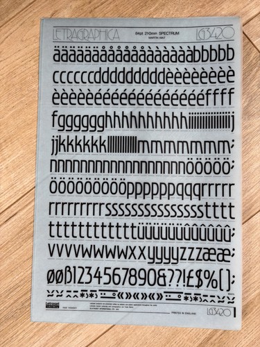 Letraset rub transfer - on,