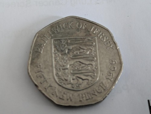 1969 jersey 50p coin - 50p, coin-three