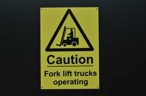 Caution fork lift trucks - fork,