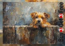 Scruffy Terrier Dog 5"x7"