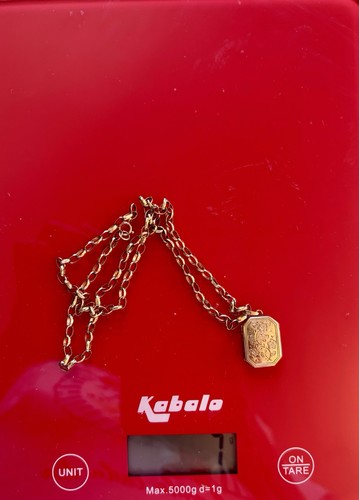 Antique 9ct gold engraved - 9ct,